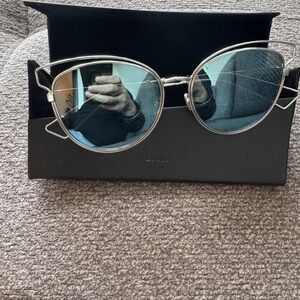 Dior Silver Cat-Eye Sunglasses